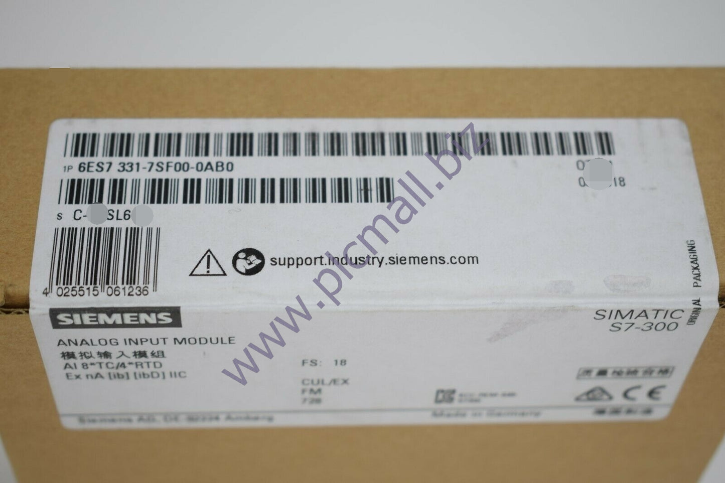 6ES7331-7SF00-0AB0 Siemens SIMATIC S7, ANALOG INPUT SM 331 BRAND NEW