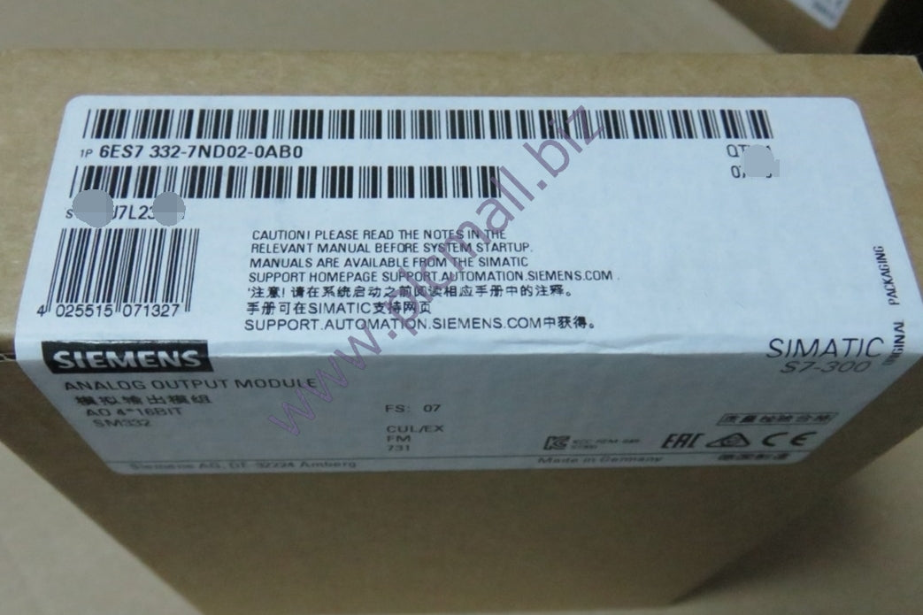 6ES7332-7ND02-0AB0  Siemens SIMATIC S7  BRAND NEW