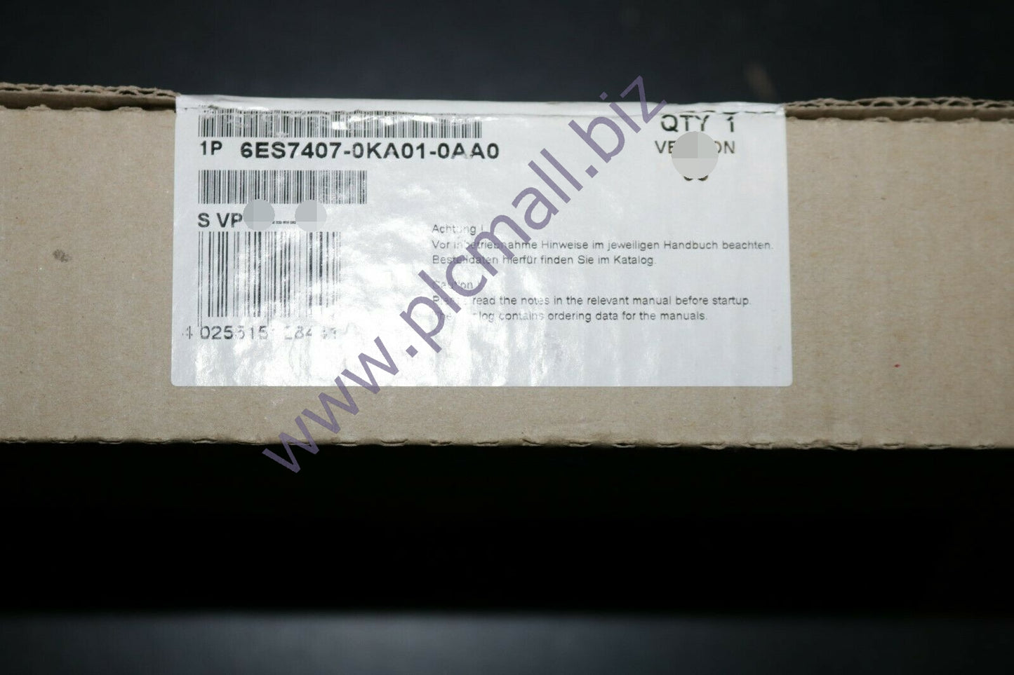 6ES7407-0KA01-0AA0 Siemens SIMATIC S7-400  PS 407 POWER SUPPLY  BRAND NEW