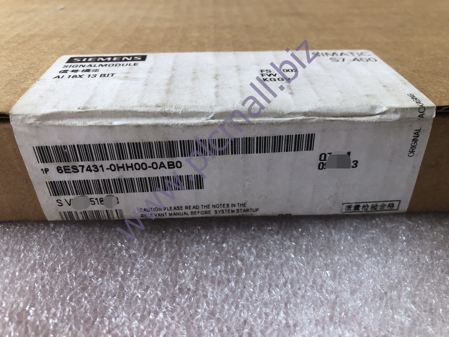 6ES7431-0HH00-0AB0 Siemens SIMATIC S7-400, ANALOG INPUT SM 431 BRAND NEW