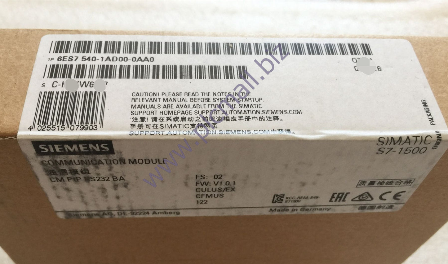 6ES7540-1AD00-0AA0 Siemens  CM PTP RS232 BA COMMUNICATION MODUL  BRAND NEW