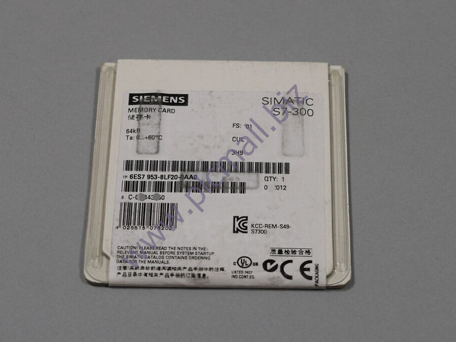 6ES7953-8LF20-0AA0 Siemens SIMATIC S7, MICRO MEMORY CARD BRAND NEW
