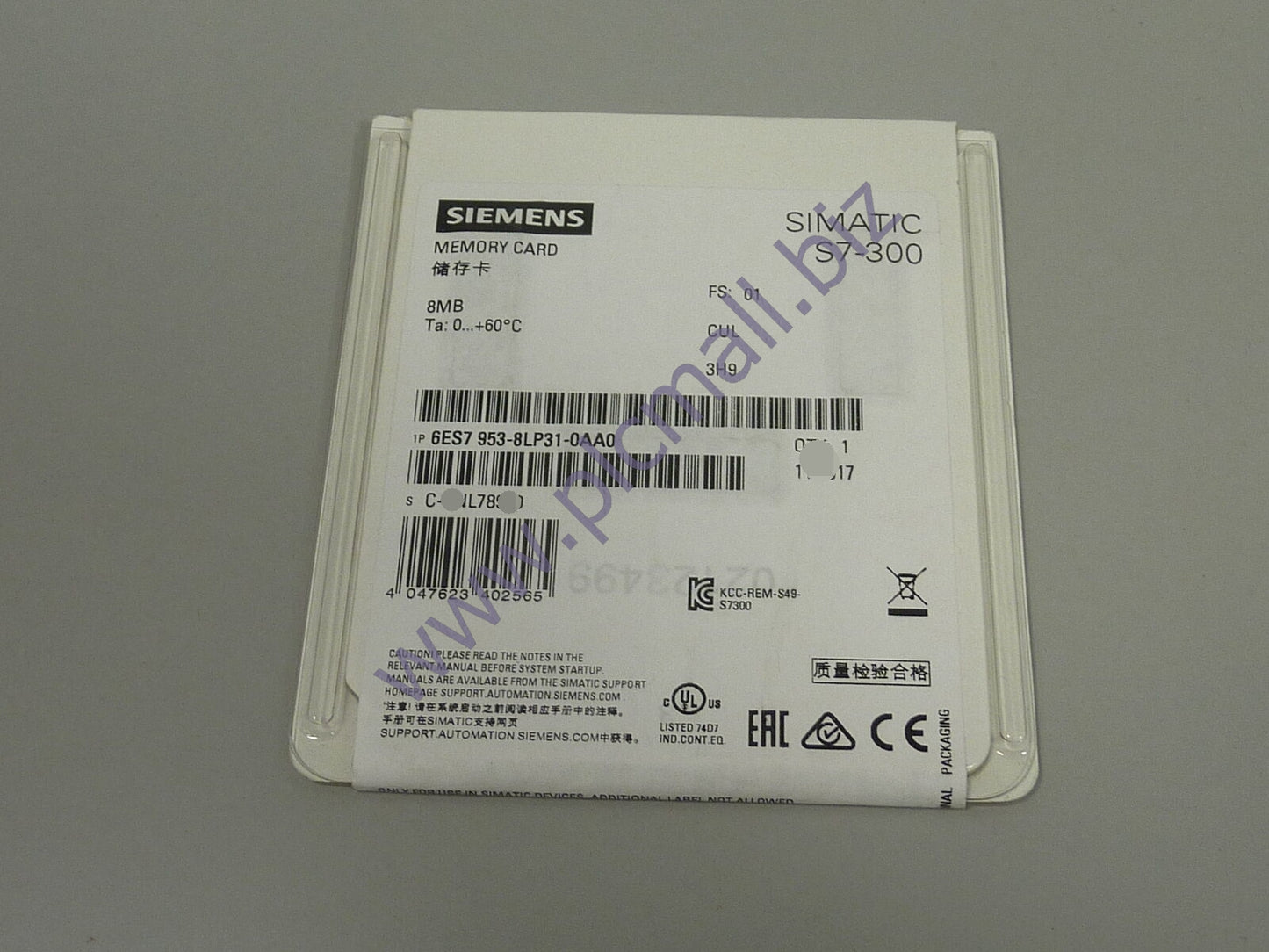 6ES7953-8LP31-0AA0 Siemens SIMATIC S7, Micro Memory Card 8M  BRAND NEW