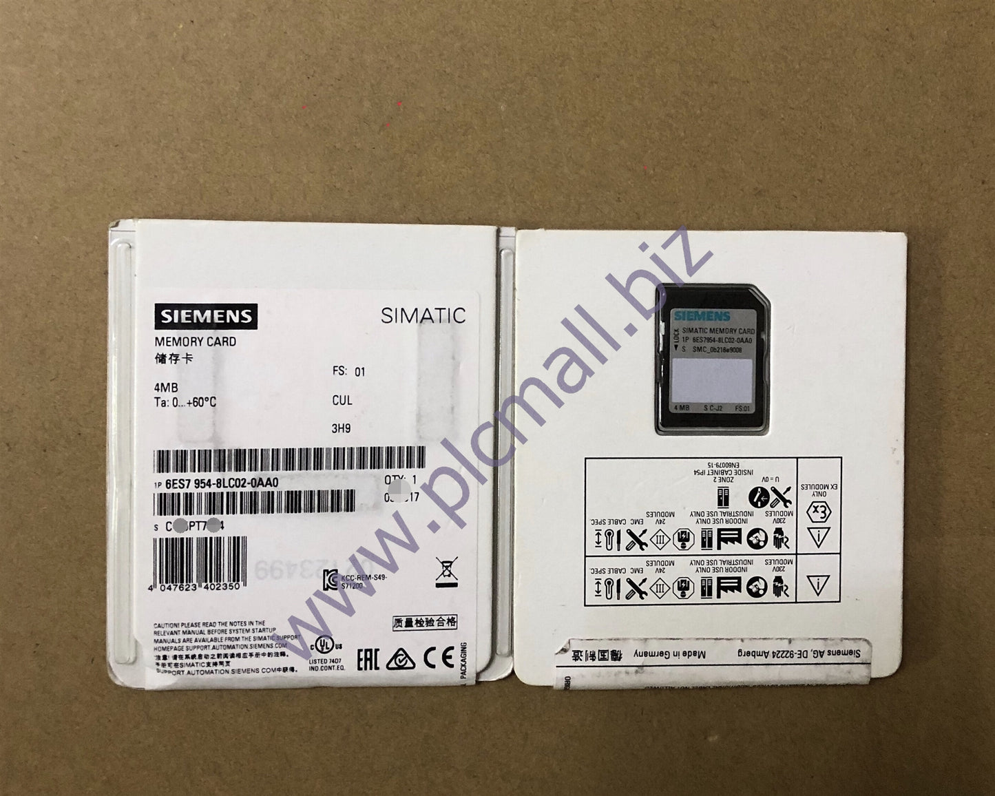 6ES7954-8LC02-0AA0 Siemens SIMATIC S7, MEMORY CARD BRAND NEW