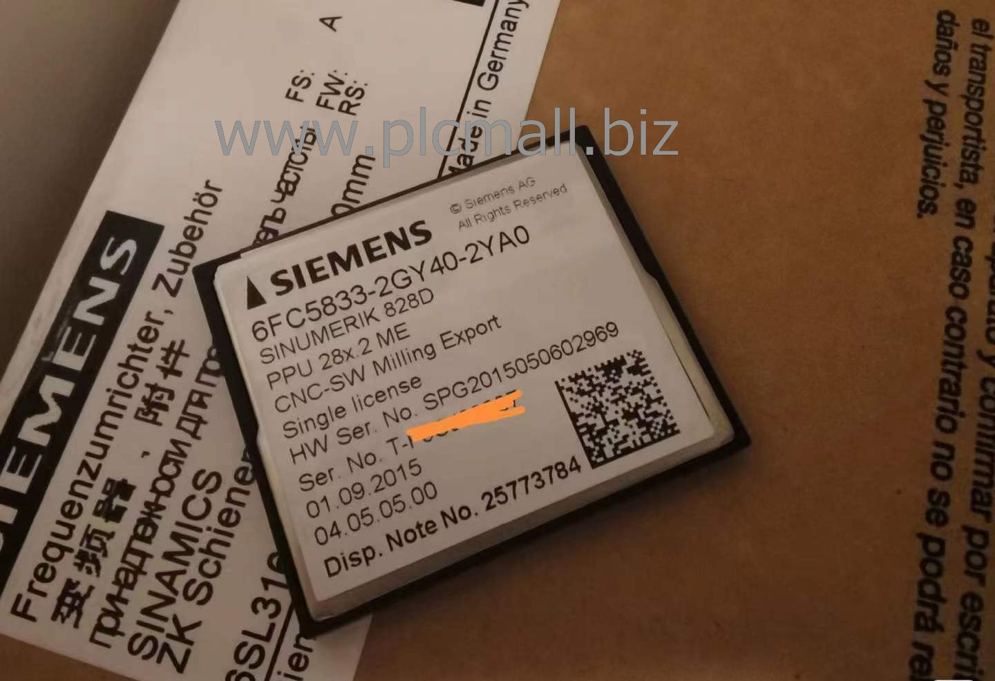 6FC5833-2GY40-2YA0 Siemens 828D system CF card Brand New