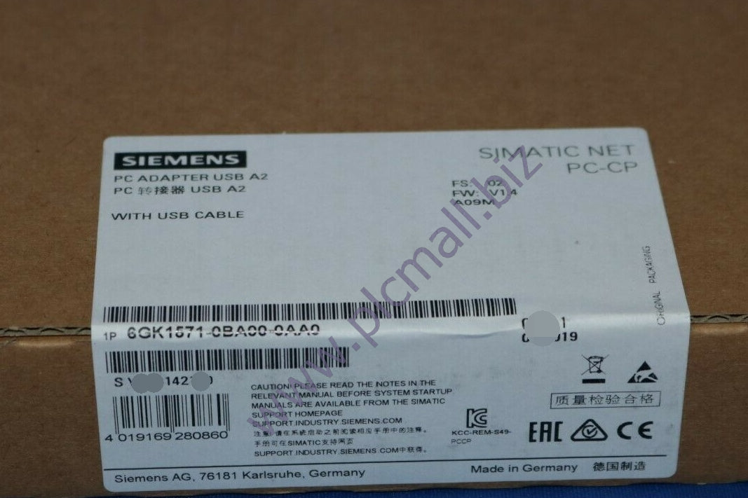 6GK1571-0BA00-0AA0 Siemens PC ADAPTER USB A2 USB-ADAPTER BRAND NEW