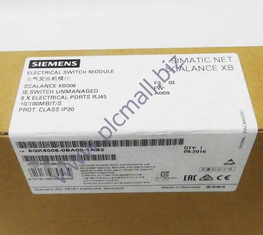 6GK5008-0BA00-1AB2 Siemens SCALANCE XB008  INDUSTRIAL ETHERNET SWITCH BRAND NEW