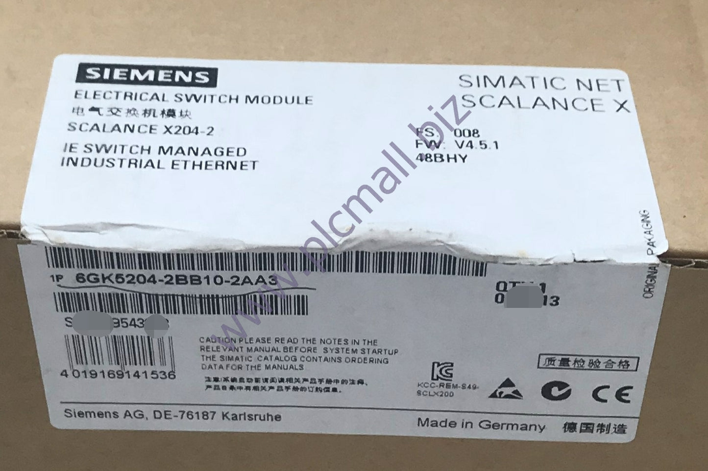 6GK5204-2BB10-2AA3  Siemens SCALANCE X204-2  BRAND NEW