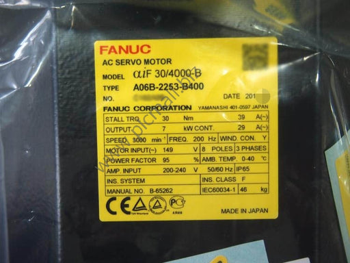 A06B-2253-B400 Fanuc servo motor aiF 30/4000-B New in box