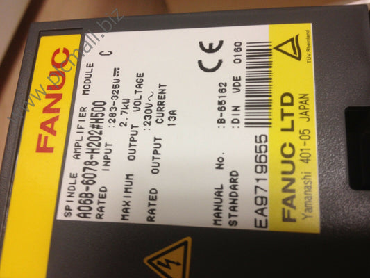 A06B-6078-H202#H500 Fanuc Servo drive Amplifier 2.7KW 230V New in box
