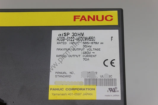 A06B-6122-H030#H550 Fanuc Servo drive Amplifier aiSP 30HV New in box