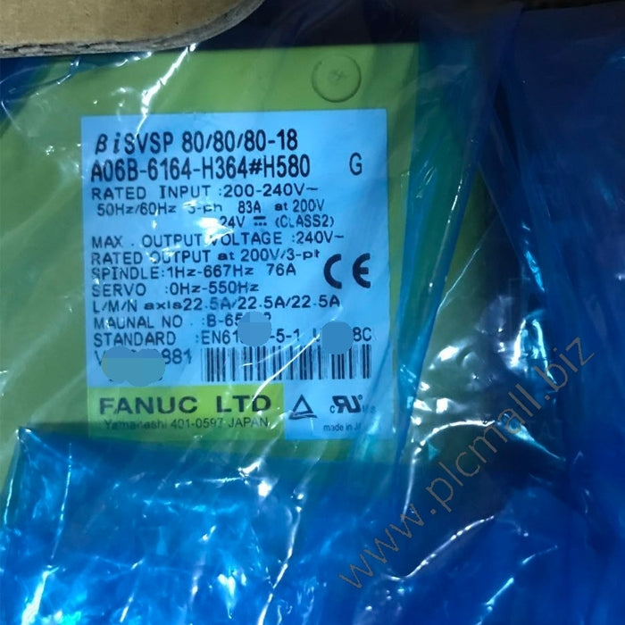 A06B-6164-H364#H580 Fanuc Servo drive Amplifier BISVSP 80/80/80-18 New in box
