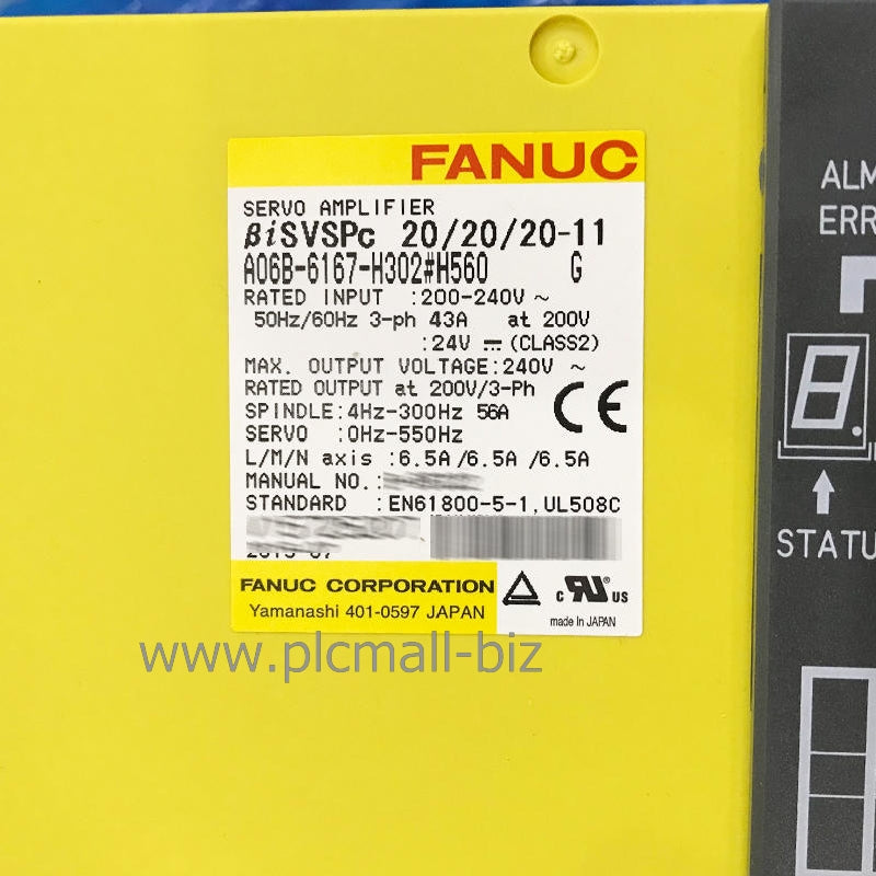 A06B-6167-H302#H560 Fanuc servo motor Brand new