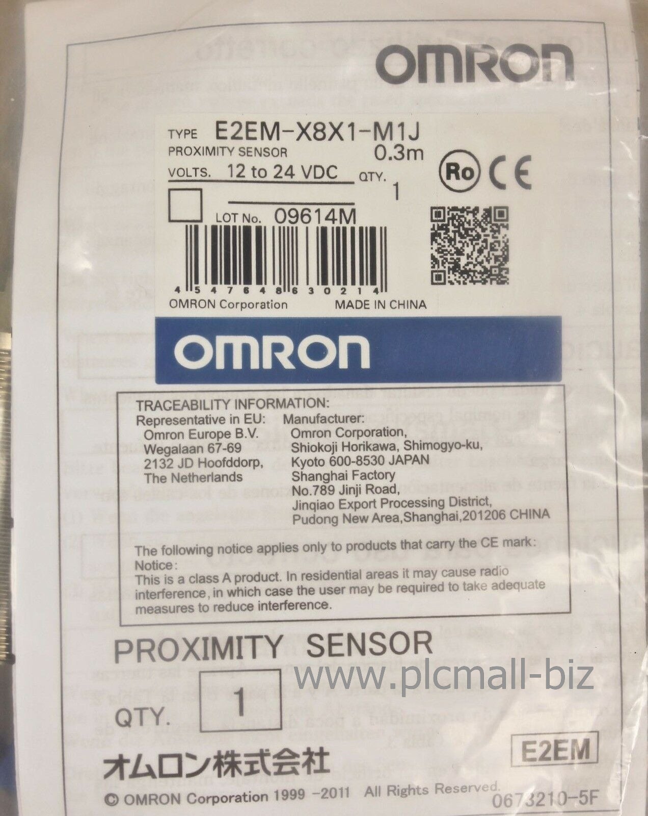 E2EM-X8X1 Omron Proximity switch Brand new