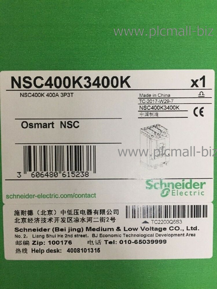 NSC400K3400K Schneider Plastic case circuit breaker Brand new