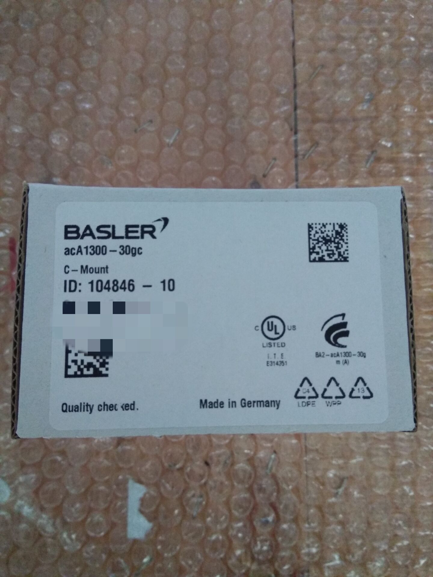 ACA1300-30GC Basler Industrial Camera Brand New Fastshipping