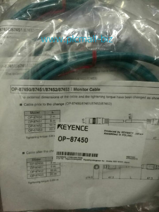OP-87450 KEYENCE Image recognition cable sensor Brand New