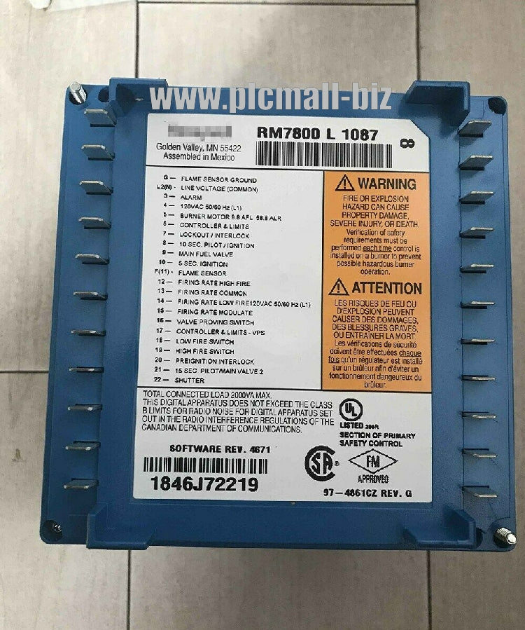 RM7800L1087 Honeywell controller Brand New