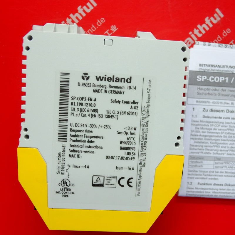 SP-COP2-EN-A Wieland R1.190.1210.0 Programmable Safety Module Brand New* 9 pcs