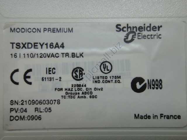 TSXDEY16A4 Schneider discrete input module Modicon Premium - Used
