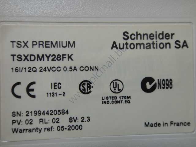 TSXDMY28FK Schneider discrete I/O module Modicon Premium - 16 I 24 V DC - used